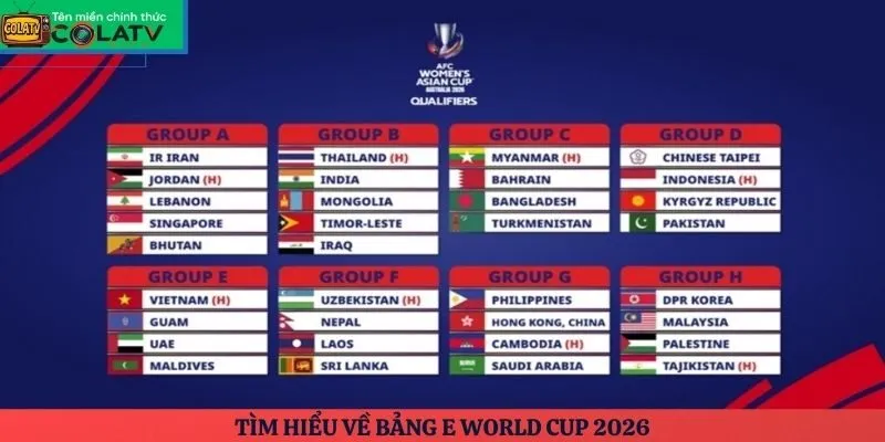 Tìm hiểu về bảng E World Cup 2026