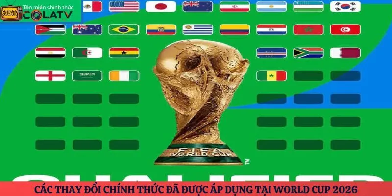 Các thay đổi chính thức đã được áp dụng tại World Cup 2026